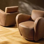 Amelia Leather Swivel Chair
