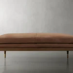 Fisher Nubuck Leather Ottoman