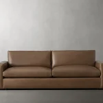 Kipton Wide Arm Leather Sofa