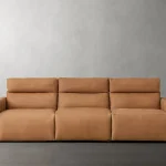 Rowland Tailored Leather Three-Piece Motion Modular Sofa
