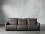 Rowland Leather Three-Piece Motion Modular Sofa