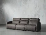 Rowland Leather Three-Piece Motion Modular Sofa - Image 2