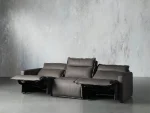 Rowland Leather Three-Piece Motion Modular Sofa - Image 6