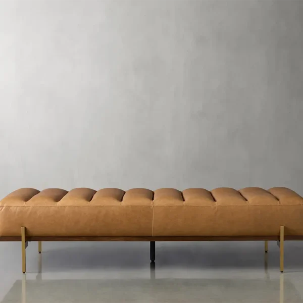 Lansing Leather Bench