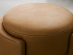 Micah Leather Ottoman - Image 4