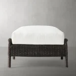 Nantucket Sunroom Ottoman in Eden Snow