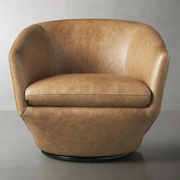 Pelton Leather Swivel Chair