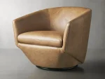 Pelton Leather Swivel Chair - Image 2