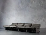 Rowland Leather Four-Piece Armless Motion Modular Sofa - Image 4