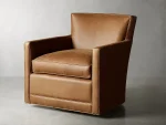 Rudy Leather Swivel Chair - Image 2