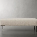 Tilton 48" Bench in Promise Ecru