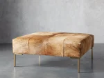 Tilton Hair on Hide Ottoman - Image 2