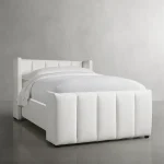 Wyller Channel-Stitched Twin Bed with High Footboard