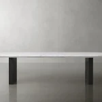 Saint Germain Stone Top Coffee Table with Clement Base