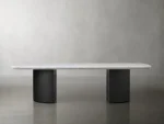 Saint Germain Stone Coffee Table with Dauphine Base