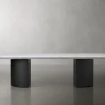 Saint Germain Stone Coffee Table with Dauphine Base