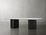 Saint Germain Stone Coffee Table with Dauphine Base - Image 3