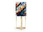 Pixel Bar Cabinet Polished Brass Base - Image 2