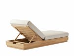 Bal Harbour Outdoor Teak Chaise - Image 2