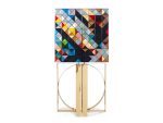 Pixel Bar Cabinet Polished Brass Base