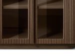 American Oak Mulholland Glass Cabinet Features Radius Corners - Image 4