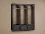 Hattie Oak Wood Entryway Cabinet Storage Tall Cabinet With Hooks - Image 10