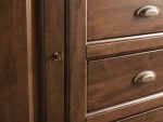 Tuscany Poplar Buffet Table Wood Sideboard Vintage 4 drawers Living Room Old World Entryways Cabinet - Image 3