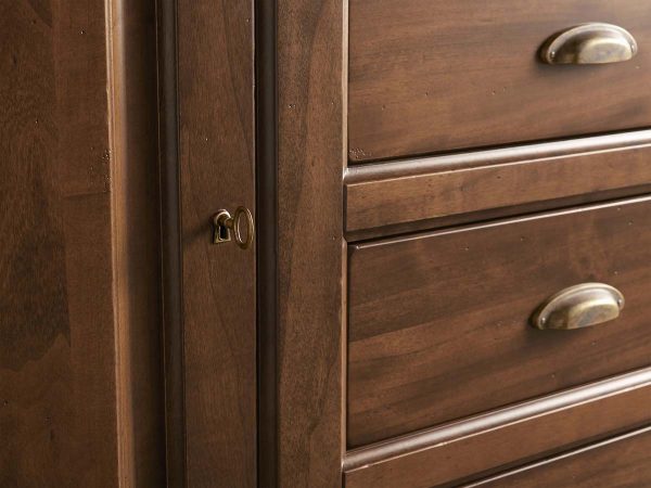 Tuscany Poplar Buffet Table Wood Sideboard Vintage 4 drawers Living Room Old World Entryways Cabinet - Image 3