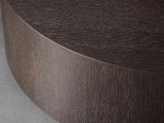 Sullivan Wood Round Coffee Table Oak Sofa Center Tea Table - Image 9
