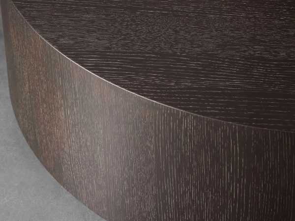 Sullivan Wood Round Coffee Table Oak Sofa Center Tea Table - Image 9