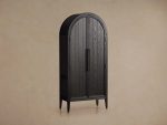 Hattie Oak Storage Cabinet Living Room Wood Tall Display Cabinet Bookcase - Image 8