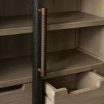 Hattie Medi Century  Style Wall Mounted Storage Cabinet Wood Arched Drawers Cabinet - Image 3