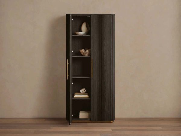 Finnley Wood Tall Cabinet Living Room Country Storage Cabinet with Doors - Image 6