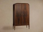 Frances Mahogany Tall Cabinet Vintage Wood Storage Cabinet