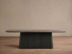 Saint Germain Stone Dining Table with Natural Stone Marble Wood Toulouse Base - Image 12