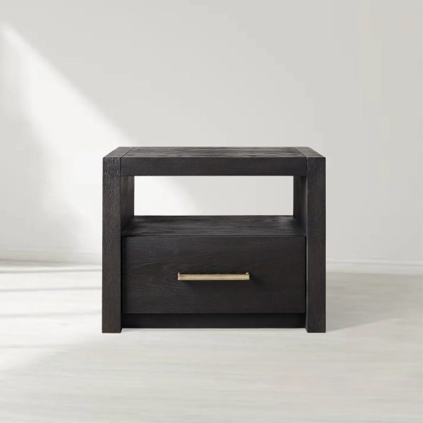 Palmer Storage Nightstand Wood Bedside Table Parsons Night side Cabinet With Drawer - Image 4