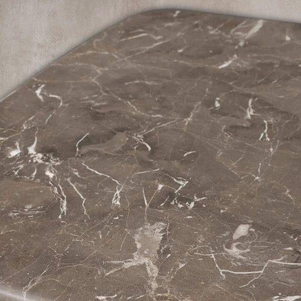San Germani 72" Carrara marble Top Coffee Table with Rennes Metal Base - Image 3