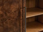 Hattie Burl Tall Cabinet Living Room Natural Wood Grain Storage Cabinet - Image 6