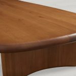 Akiro Wood Coffee Table Mid-Century Sofa  Center Cocktail Table Oak Tea Table - Image 3
