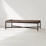 Malone Leather Top Coffee Table Modern Cocktail Table Living Room Center Tea Table with Steel Base - Image 7
