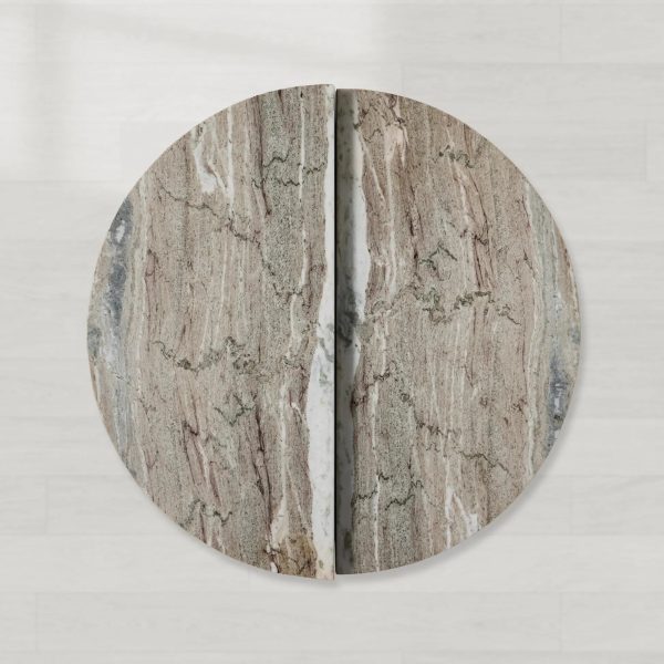 Riggs Modular Marble Circular Coffee Table Natural Stone Cocktail Table Sofa Center Tea Table - Image 4