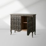 Amalfi Hand-Painted Sideboards Buffet Cabinet Wood Distressed Storage Cabinet - Image 5