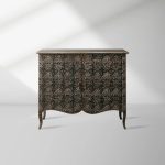 Amalfi Hand-Painted Sideboards Buffet Cabinet Wood Distressed Storage Cabinet