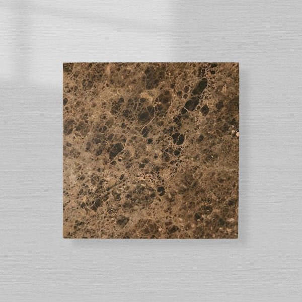 Zelie Emperador Marble Coffee Table Brushed Brass Base Cocktail Table Living Room Luxury Center Tea Table - Image 4