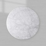 Amelia Dining Table with Marble Top & Wood Curved Base Natural Stone Dining Table - Image 3