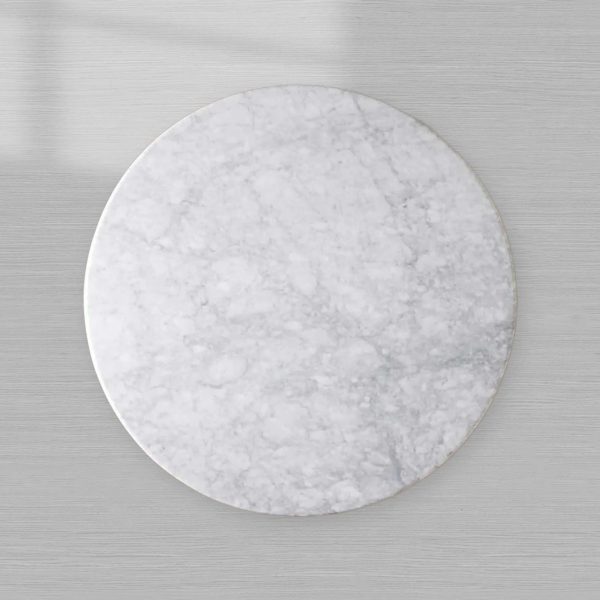 Amelia Dining Table with Marble Top & Wood Curved Base Natural Stone Dining Table - Image 3