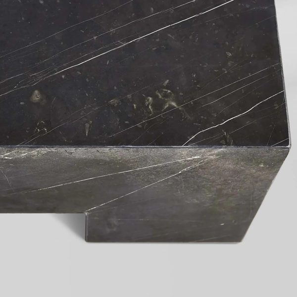 Brooklyn Black Marquina Marble Coffee Table Stone Cocktail Table Rectangle Sofa Center Tea Table - Image 3