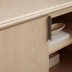 Caden Stone Top TV Stand Media Console Side Cabinet Television Storage Unit Wood Sideboard - Image 3