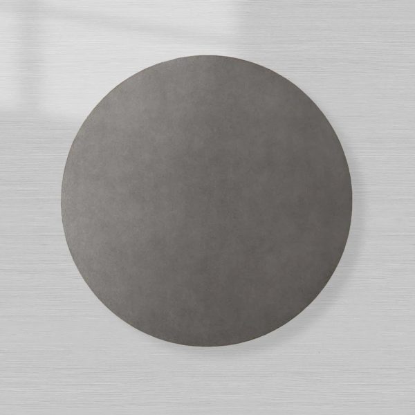 Malone Round Plinth Coffee Table Leather Cocktail Table Modern Living Room Center Tea Table - Image 4
