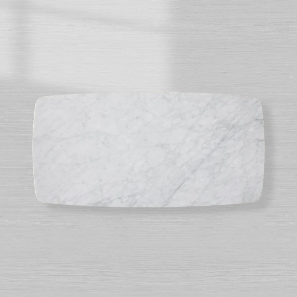 Saint Germain Marble Top Coffee Table Living Room Cocktail Table Clement Wood Base Center Tea Table - Image 4
